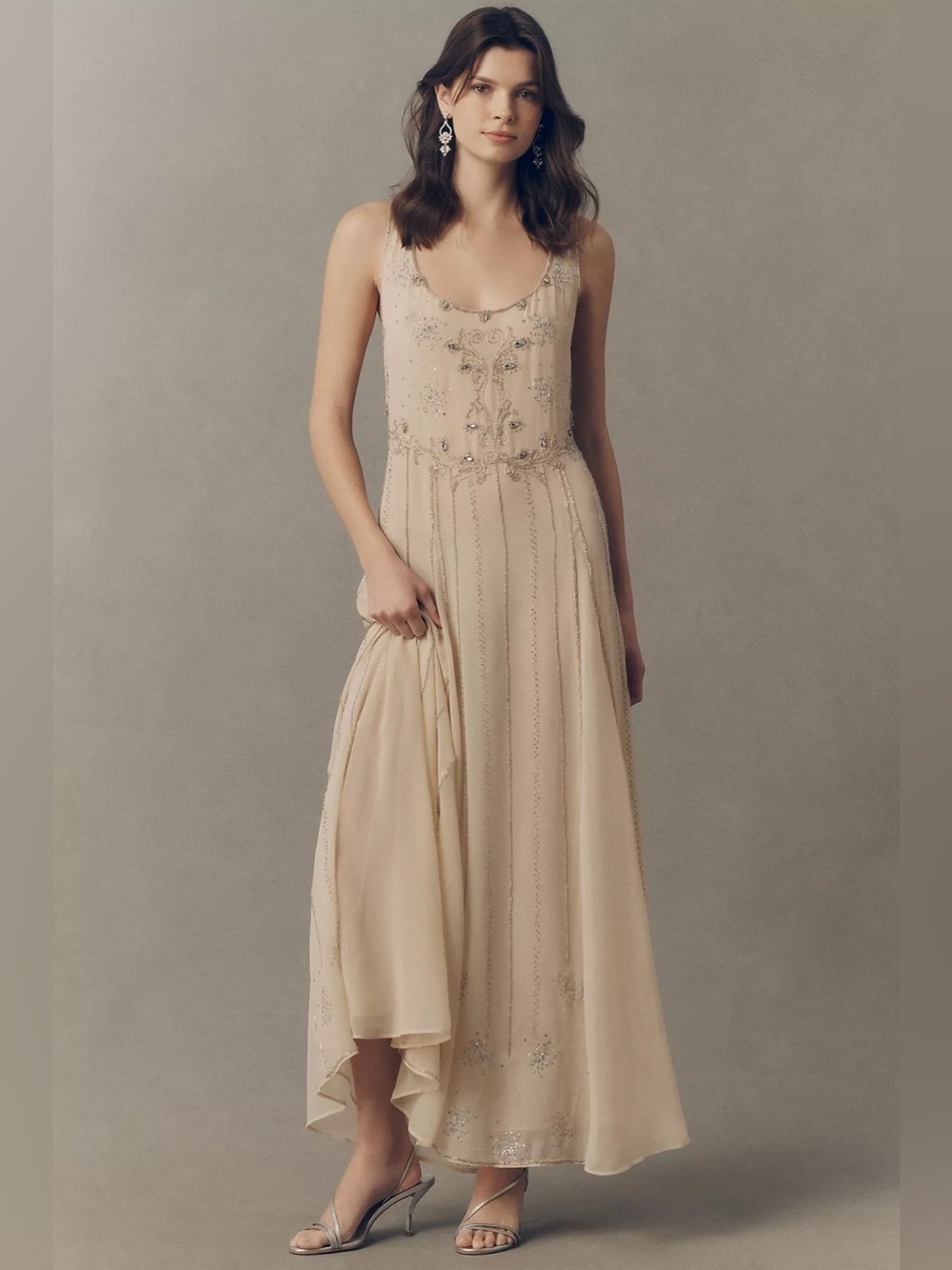 RIXO Silvanna Scoop-Neck Beaded Maxi Dress - Picture 2 of 8